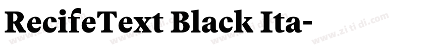 RecifeText Black Ita字体转换